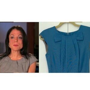 Ginny H Hilfiger blue bow sheath dress 4